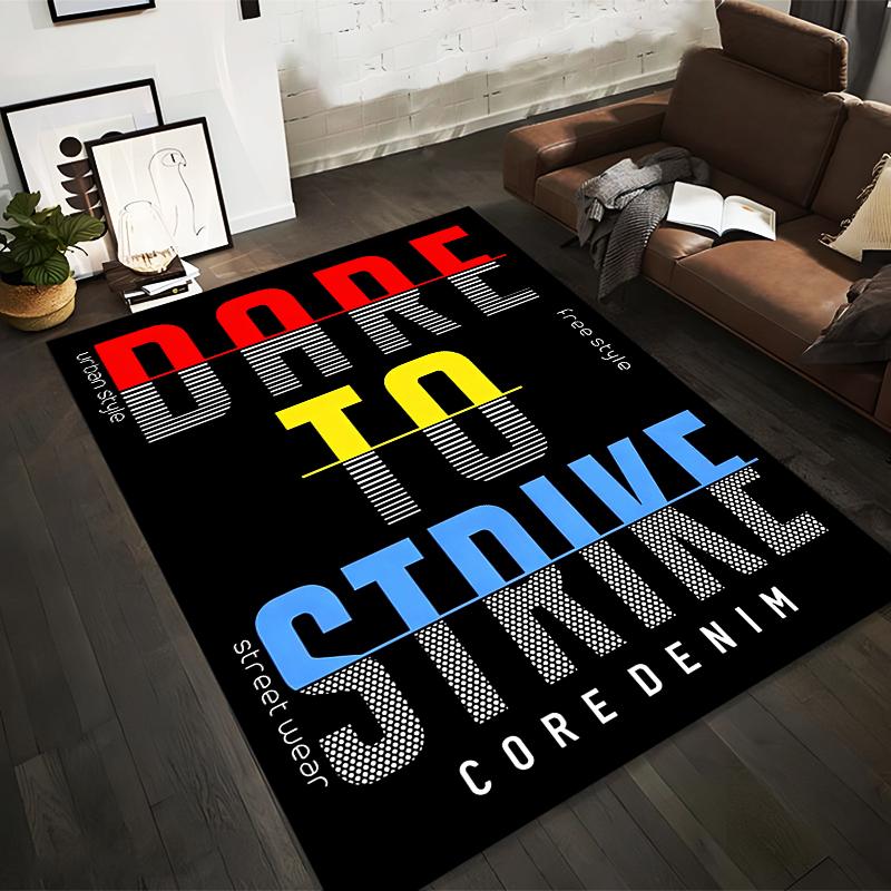 

Dare to Strike Core Denim Carpet, Urban Style Freestyle Design Suitable for use as an anti-slip for living room bedroom sofas 40x60cm( 15x23in )