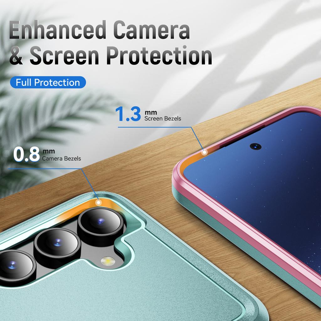 For Samsung Galaxy S25+/S24+ Case Military Grade Ring Kickstand PC + TPU Phone Cover