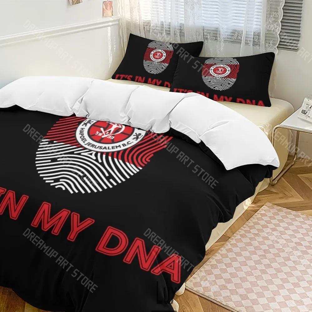 3D Print Hapoel Jerusalem Basketball Bedding Set Twin Queen King Full Size Duvet Cover Pillowcase Bed Boys Girls Adult Home