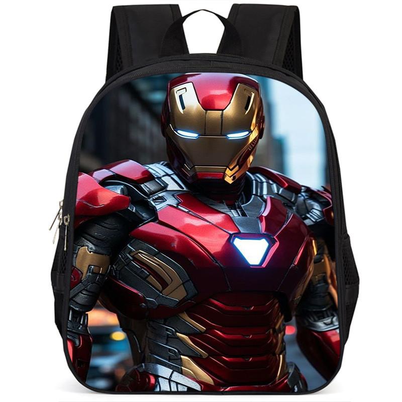 Stylowy plecak dla dzieci Iron Man 15 cali, duża pojemność, lekki, wykonany z tkaniny Oxford