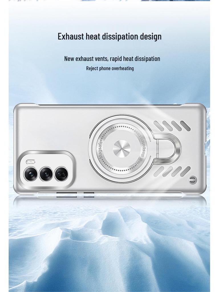OPPO FindX9/Reno14 Phone Case: A5Pro Magnetic Heat Dissipation with Invisible Stand and GT7p Protection