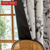 1PC Nuan Series French Retro Style Floral Printed Curtains 100% Fully Blackout Curtains for Bedroom Living Room Balcony Window for Home Decor