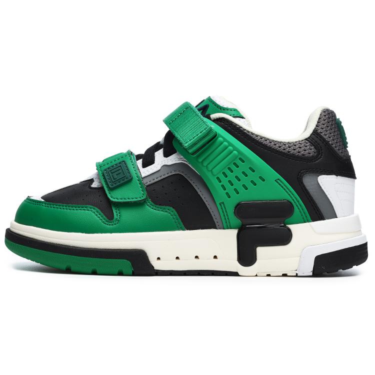 New FILA DOPPIO Low top Skateboard Shoes Women's Black Oil Green F12W241206FBJ