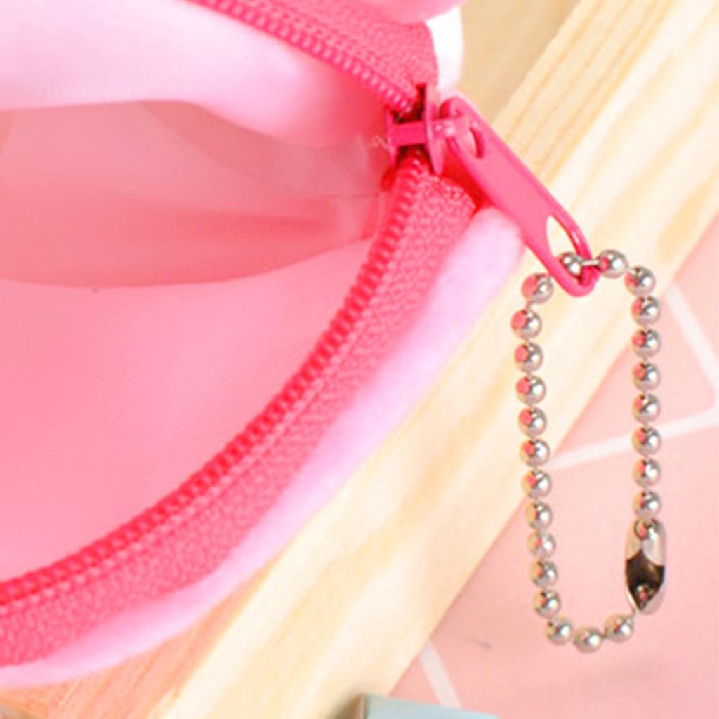 Plush Coin Purse Cute Cartoon Small Wallet Zipper Design Money Key Jewelry Storage Pouch for Kids