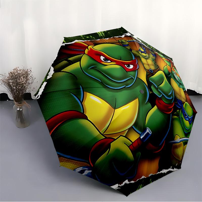 1pc Turtles Automatic Umbrella - 8-Rib Foldable Design, Outdoor Adventures, and Family Celebrations, Durable Canopy Material yy250827193