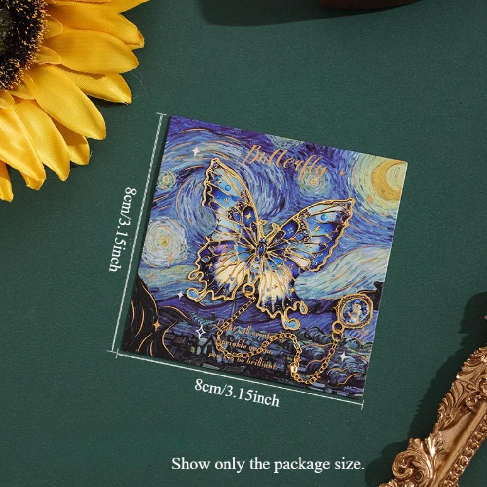 Oil Painting Butterfly Bookmark Retro Shaped Clip for Books Special Gift Reading Lovers Unique Student Study Bookmark Accessory