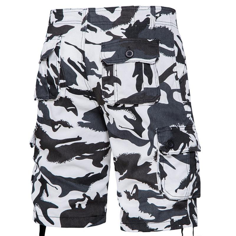 Spodnie robocze męskie, szorty casualowe z kieszeniami, męskie do kolan, letnie spodenki sportowe