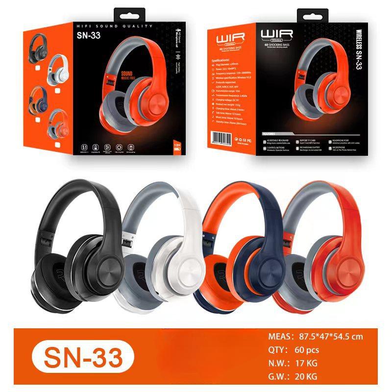 Head-mounted Wireless Bluetooth Headset, All-inclusive, Ear-type Subwoofer, Pluggable Card, Foldable