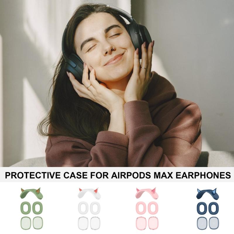 Protective Silicone Case For Headphones, Soft Ear Pad Cover With Headband Sleeve, Scratch Resistant Case