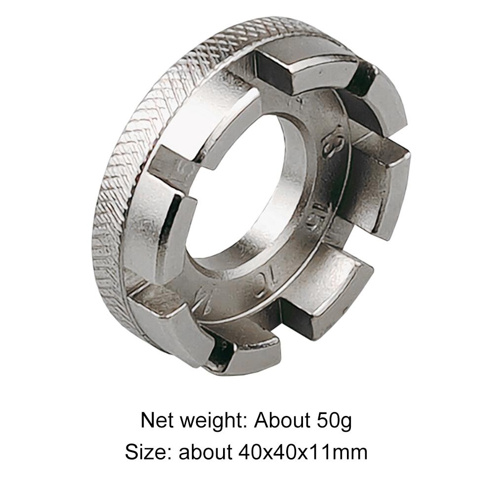 Bikersay Bike Wheel Rim Wrench Mini Adjuster Spanner 8 Way Groove Bicycle Spoke Tension Wrench Bike Demolition Axis Repair Tools