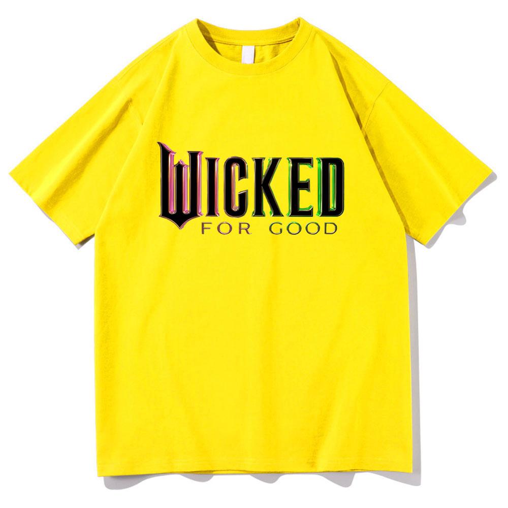 2025 MovieWicked for Good T Shirt Retro WomenUnisex Clothing Cotton Clothes Graphic Tops for Lover Gifts Hight Quality T Shirts