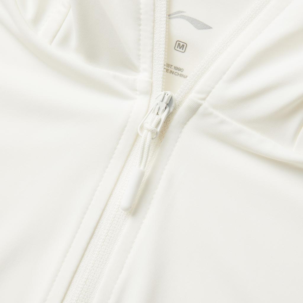 Li Ning Ice Silk Cool Comfort Casual Enkel Ensfarvet Hettejakke Damejakke Off-White AFDVE38-10