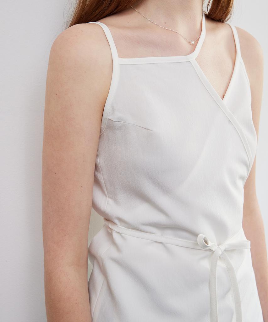 Itove Seoul Layered Sheer Wrap Dress Ivory