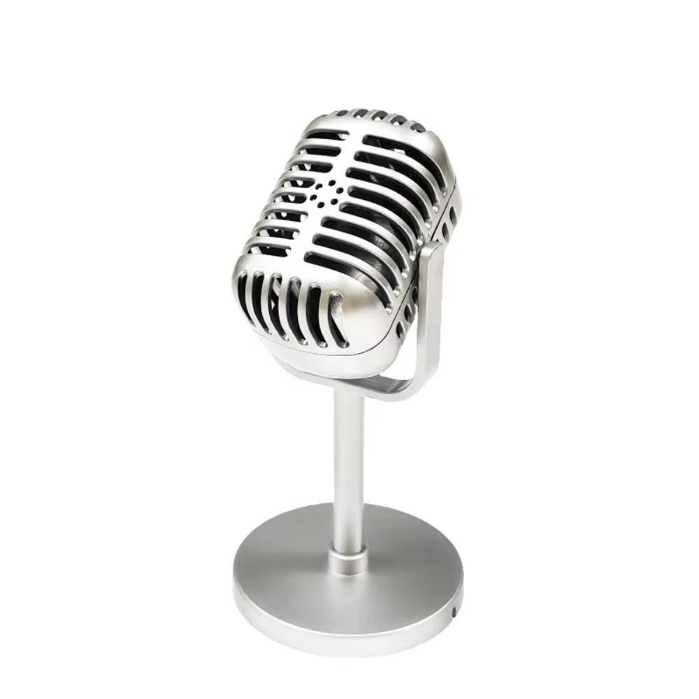 Miniature Retro Microphone Props Classic Dynamic Vocal Microphone  Live Performance