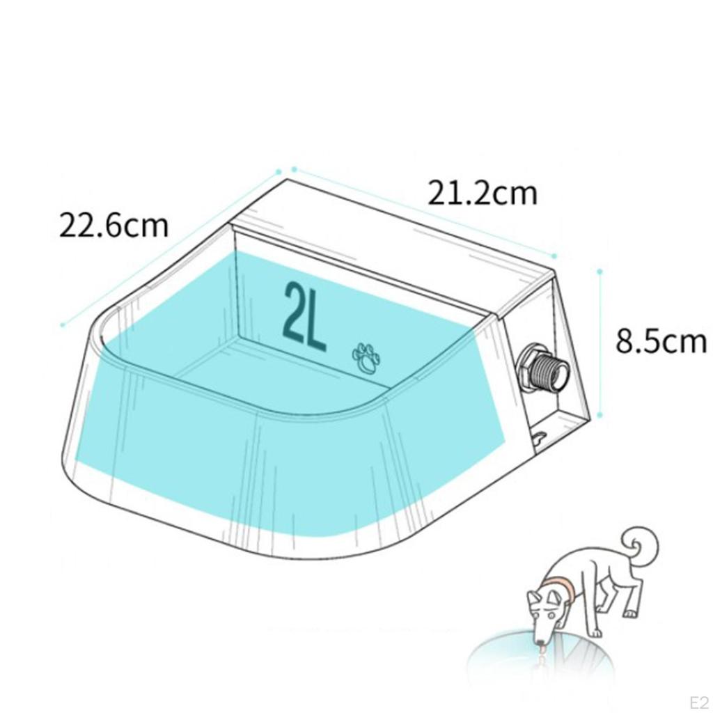 Pet Waterer Dish Automatic Fill Water Bowl, Feeder with Float