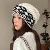 Knitted Woolen Hat for Women Winter  Korean Style  Large Head Circumference Warm Pile Hat Anti Cold Face Showing  Small Cold Hat  Trendy