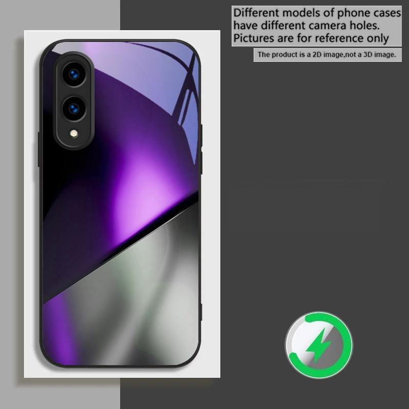 

Загадочный цвет и свет Для Samsung Galaxy S26 Ultra S20 FE S21 S22+ S23 Plus S24 Ultra 25 Edge Для Magsafe Стеклянный чехол для телефона Galaxy S26