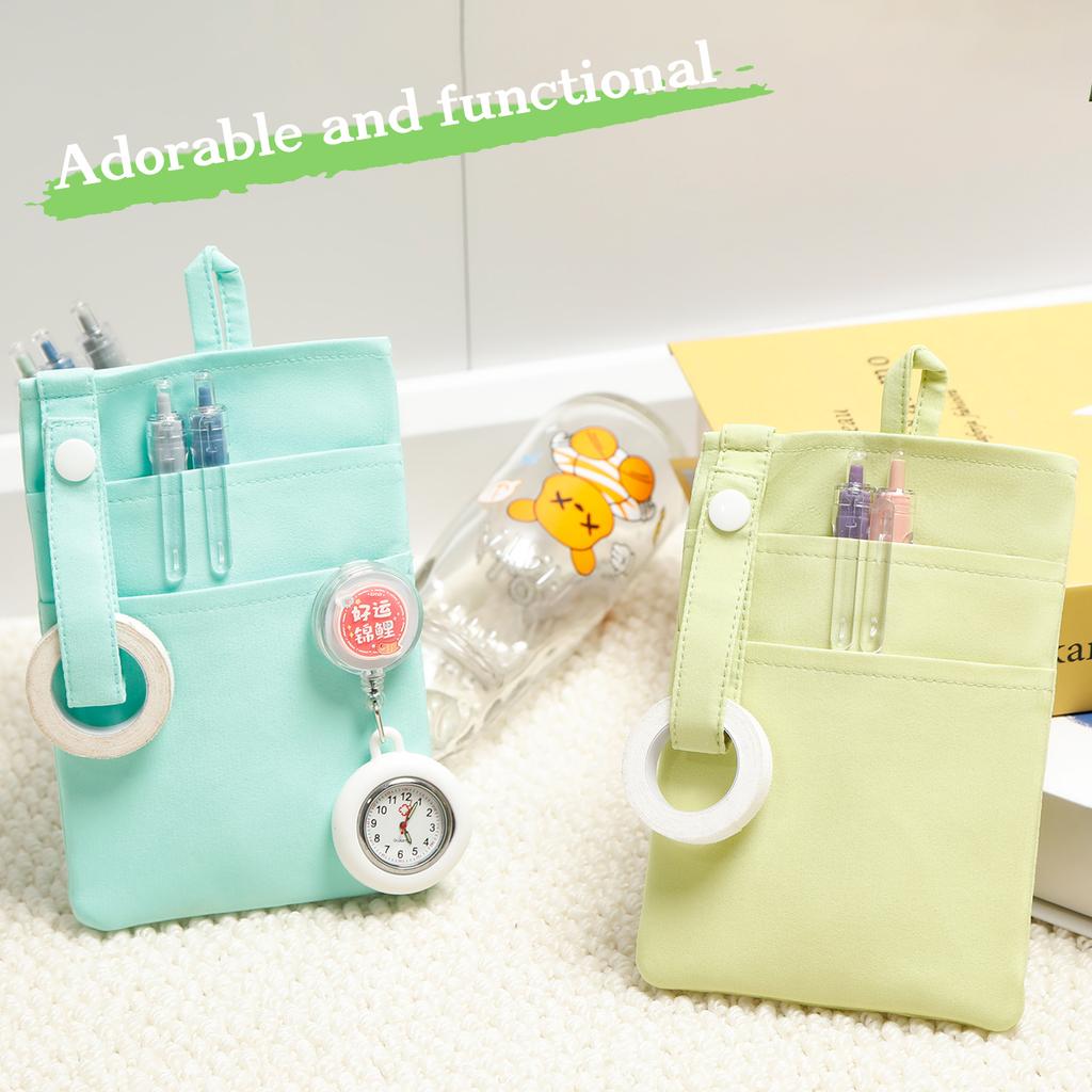 Solid Quick-dry Nurse Pocket Organizer Polyester Spandex Pouch Pen Holder Clip-on Utility Pocket for Pens P-TLSG-01