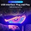 5V USB Windshield Dynamic LED Light Blinking Demon Eyes Lamp Plug & Use For Front & Rear Window 12V-36V Car Truck Decorate Light