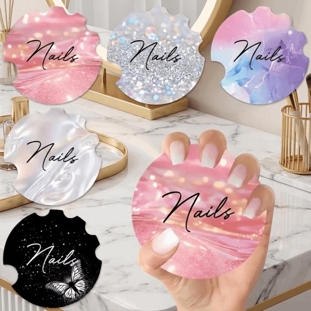 Handmade Nail Art Display Card Reusable Fashion Nail Art Photography Props Acrylic False Nails Selfie Disc Board
