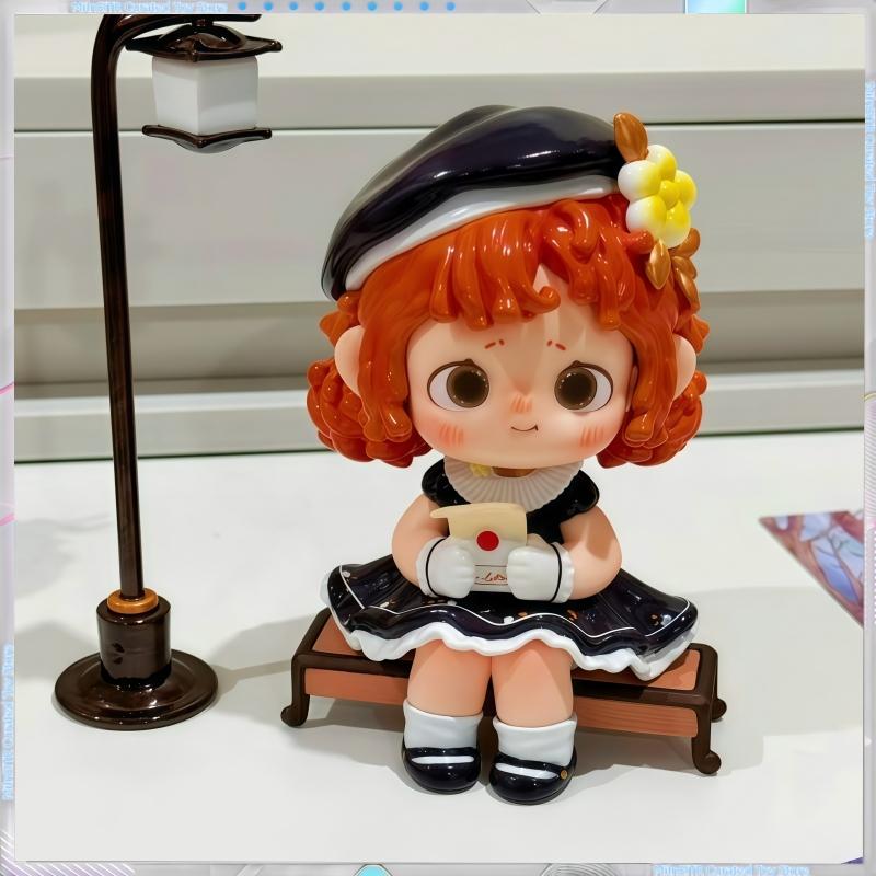 Dostępne i Autentyczne Fufu "Miasto Zmierzchowego Blasku" 3. Generacja - Figurka Trendy z Niespodzianką Urocza Dziewczynka z Kręconymi Włoskami Prezent i Dekoracja