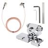 RB 400 Mobile Car Antenna Mount Side Clip with 5M Feeder and Kit Black Car Radio Accessories