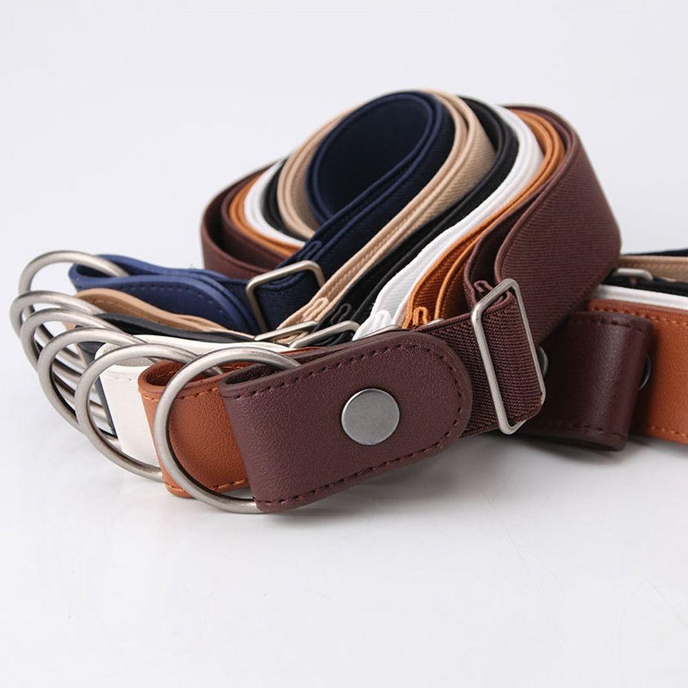 Fashion Elastic Women's Lazy Belt No Buckle Slim Adjustable Waist Belt All-match Anti-Slip Invisible Belt