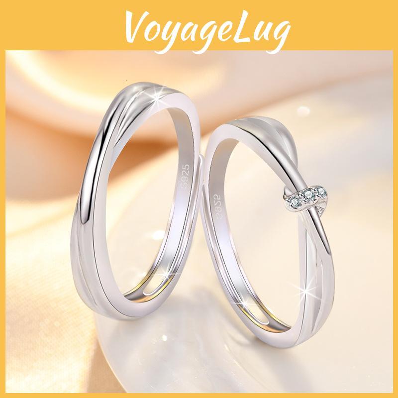 Interwoven Love Couple Rings Unique Design Minimalist Fashion Jewelry