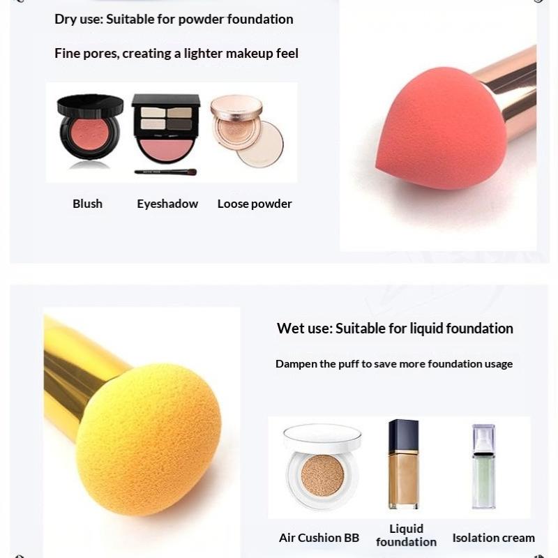 3PCS Mushroom Head Makeup Brushes High Density Soft Foundation Sponge Powder Puff for Even Foundation Application
