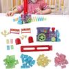Domino Game Car Toy Set DIY Automatic Placement Domino Train Car Educational Toy80pcs Domino
