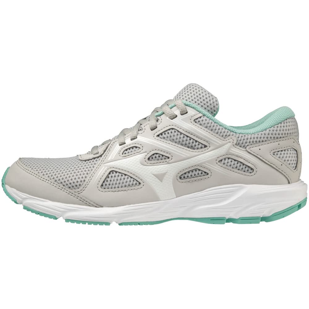 Mizuno Maximizer 25 Running Shoes, Women's, Gray x White x Light Green, Size 22.5 cm, 3E, for Commuting, School, Jogging, and Exercise