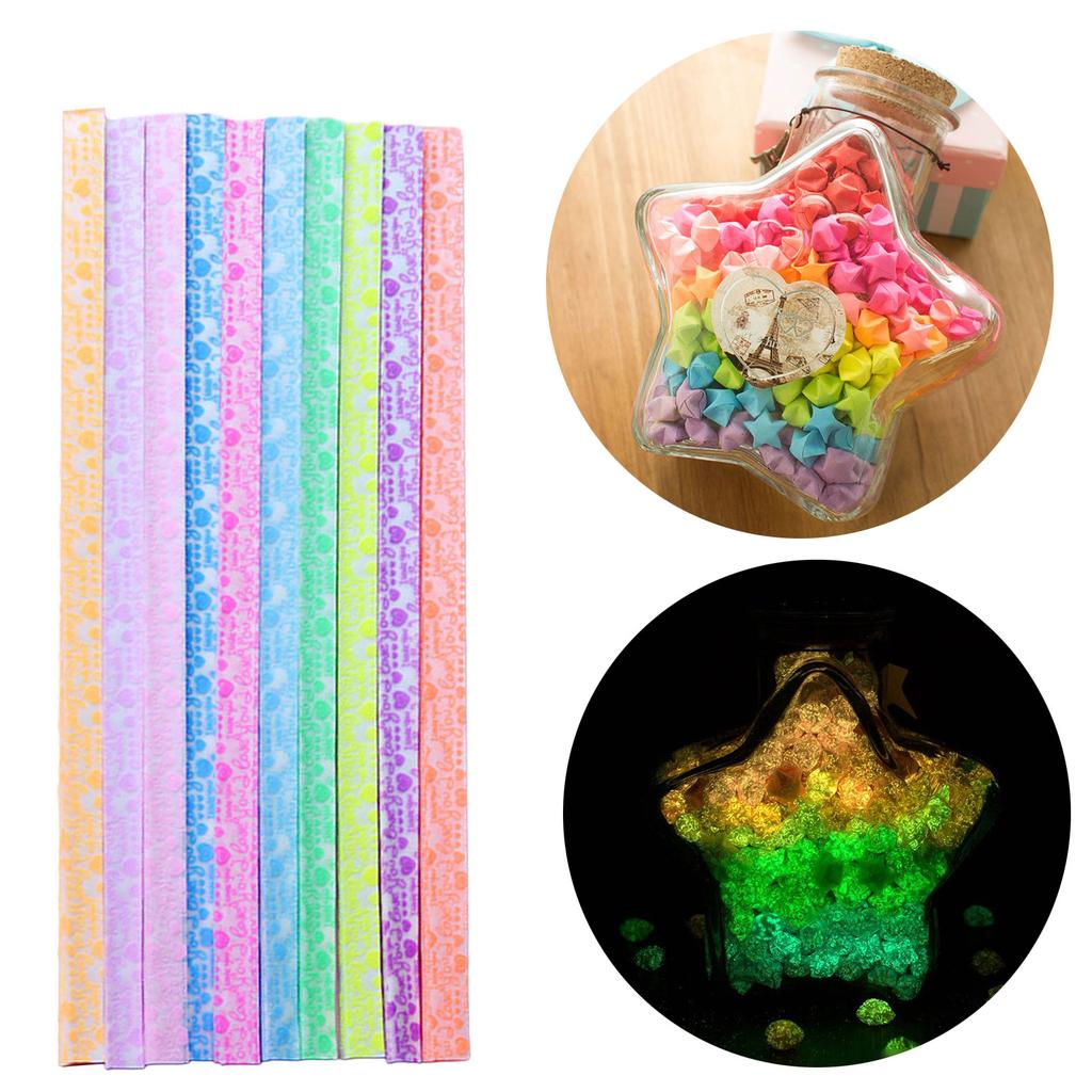 Star Folding Paper Star Paper Strips Double Sided Folding Star Paper Strips Star Decorations Folding Paper for Art Craft