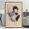 Vintage Abstrakt Black White Edward Scissorhands Classic Film Plakát Wall Art Home Decor Obývací pokoj Ložnice Dekor obrázky