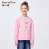 PawinPaw Girls' Cartoon Bear Round Neck Sweatshirt