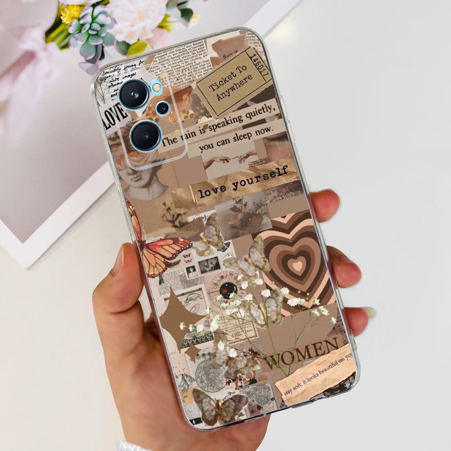 For Realme 9i Case RMX3491 New Fashion Painted Cover Clear Silicone Soft TPU Phone Case For Realme 9i 5G RMX3612 Realme9i Fundas