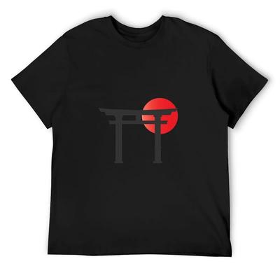 Japanese Temple T-Shirt Sublime Shirts Graphic Tees Vintage Baggy Shirts Men Clothes