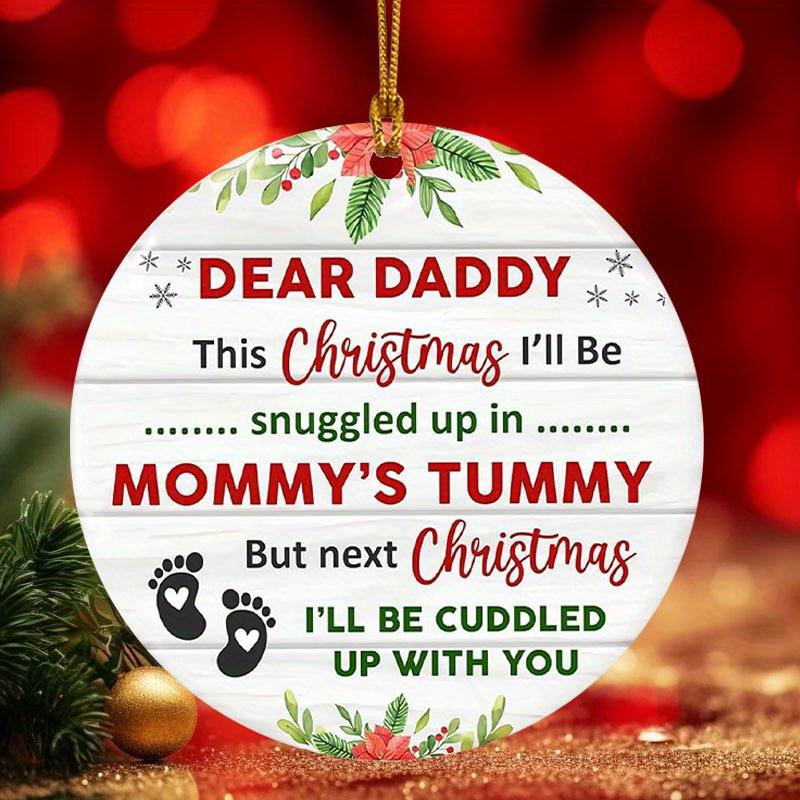 Geschenke für neue Väter - Geschenke für Väter zum ersten Mal - Bumps erste Weihnachtskugel - Erwarten Baby unterwegs, Lustiger werdender Vater, Weihnachtsbaumschmuck Andenken