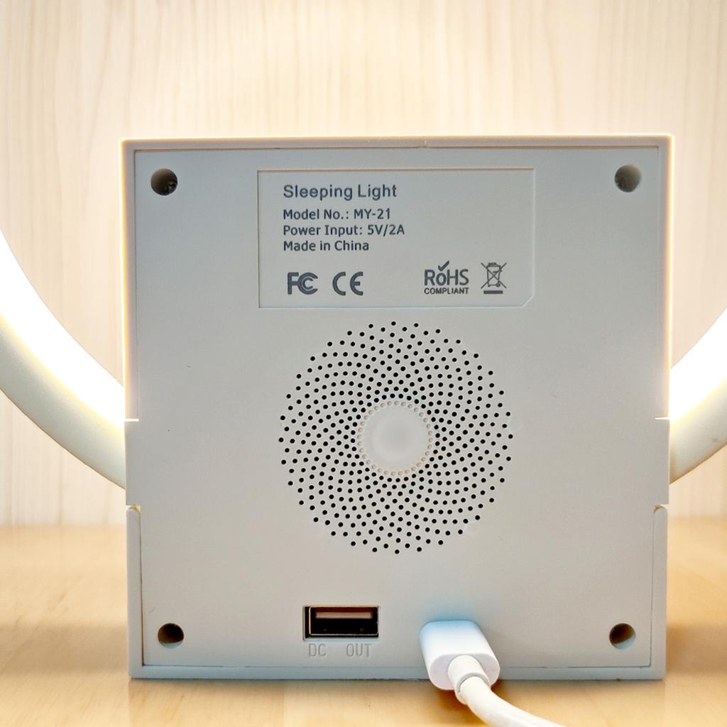 Alarm Clock Wake-up Night Light With White Noise Timing Touch Table Lamp For Bedroom Beside Lamp with Bluetooth Speaker