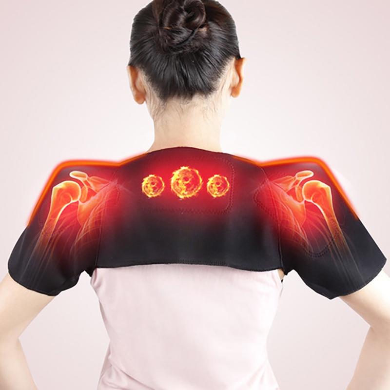 Self Therapy Heating Magnetic Tourmaline Back Support Belt Shoulder Protector