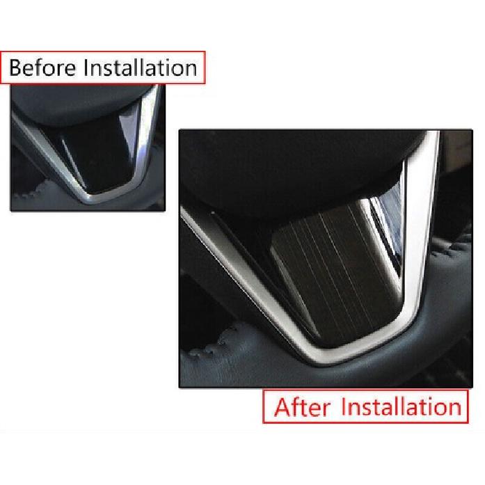 Inner Steering Wheel Sheet Cover Trim For Toyota Camry 2018- Black Titanium