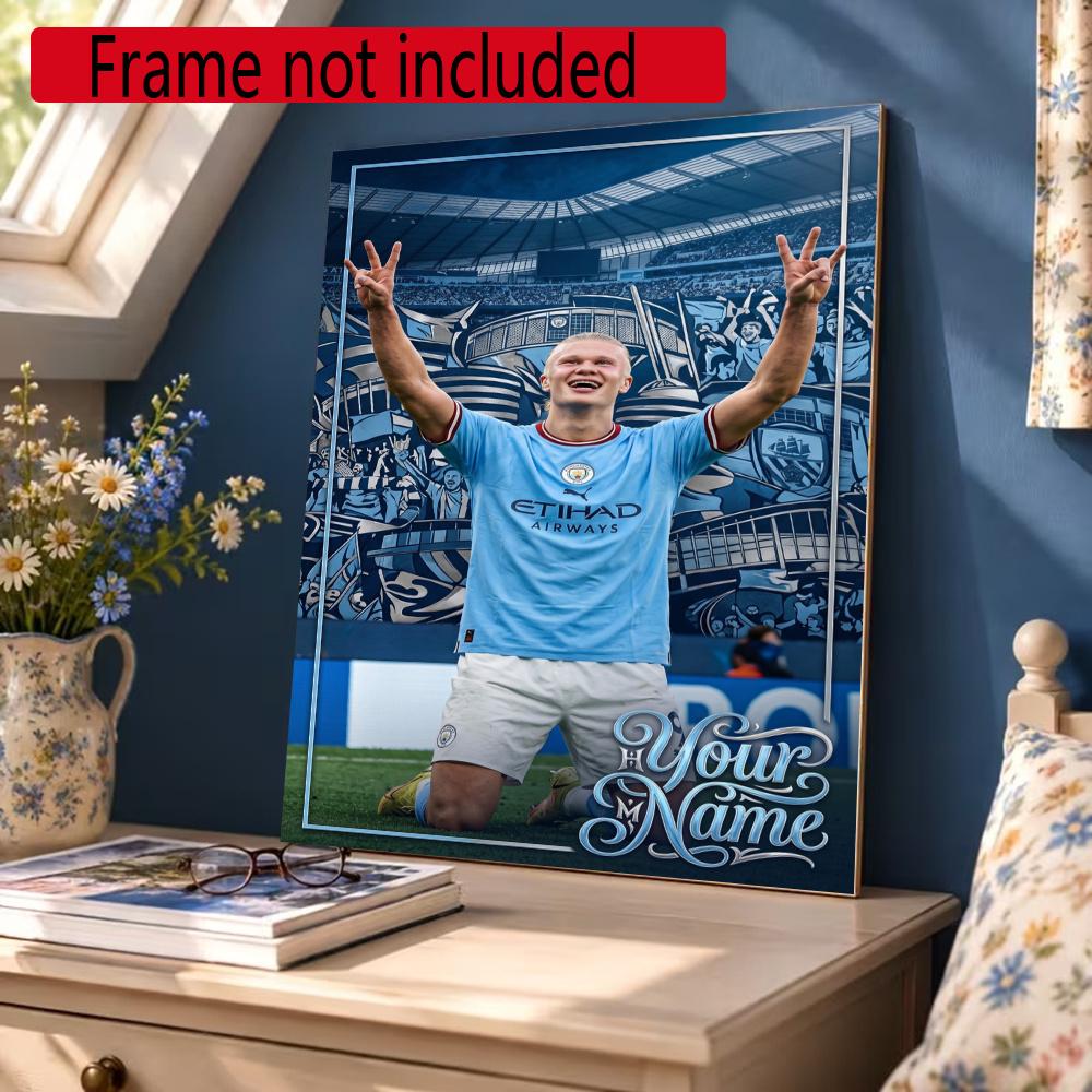 Haaland Customize Your Name Diamond Painting Round Diamond Diy Frameless Holiday Artwork Suitable For Home Office Wall Decoration
