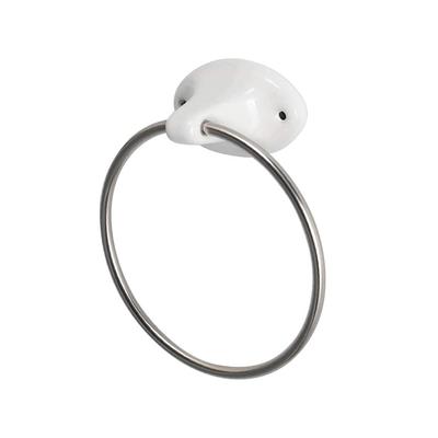 Dulton Porzellanhandtuchhalter ein zeitloser aus DIY Wandhöhe Breite Tiefe Ring, klassisch, Keramik, Teil, hängend, 22,5cm, 20,5cm, 7,6cm, Y-0613