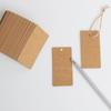 Kraft Paper Blank Hang Tag with Hemp Rope for Halloween, Christmas, Thanksgiving, Bookmark, or Snack Label