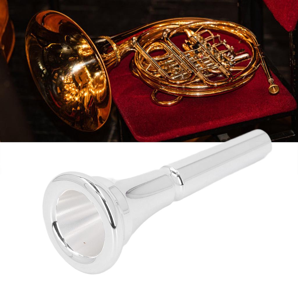 Mundstück für Waldhorn Metall Versilbert Standard Waldhorn Mundstück Ersatz für Anfänger