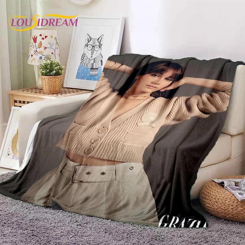 3D Cute Aitana Spanish Singer Soft Blankets,Keep Warm Throw Blanket Comfortable Blanket for Picnic Beds Sofa Home Bedroom Gifts