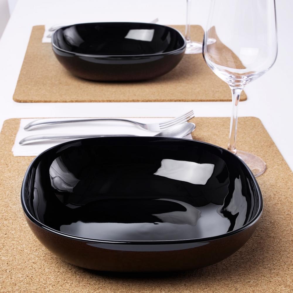 Buy IKEA BACKIG Pasta Plate Black 20x20 Cm at affordable prices