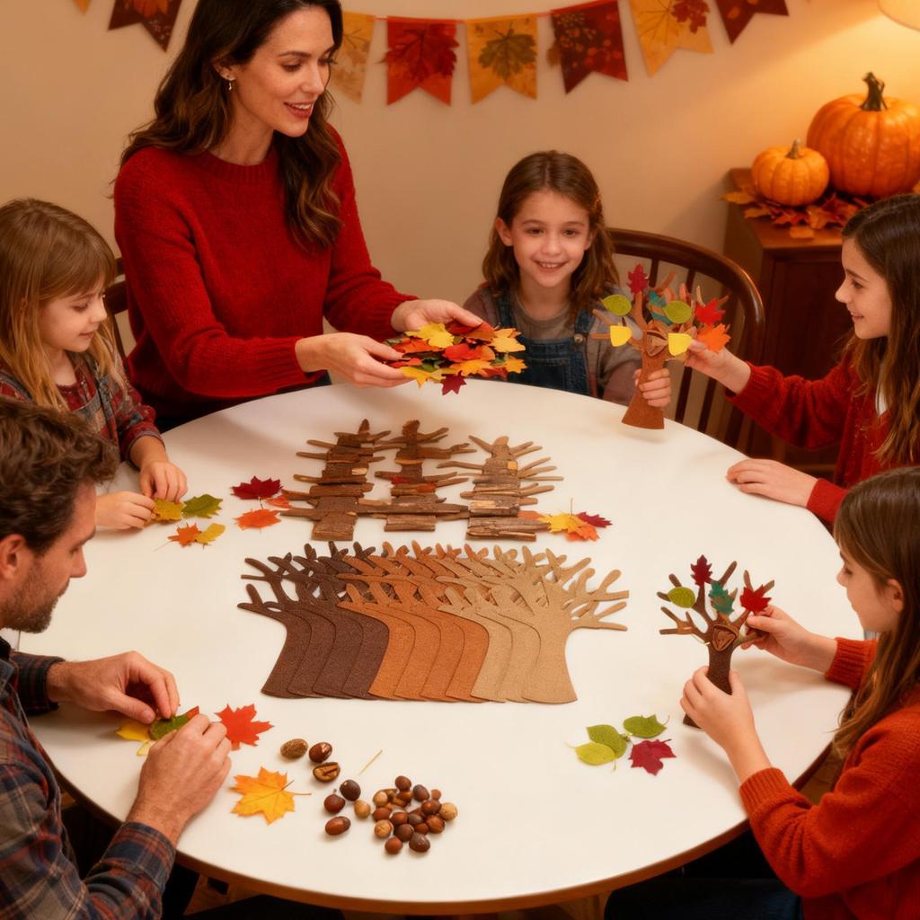 Felt Tree Craft Kit 96 Pieces Maple Leaves Fall Thanksgiving Decor DIY Felt Board Set Kids Home Party Supplies Christmas Gifts