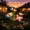 2PCs Colorful Multi-Head Solar Butterfly Stake Lights 2 Modes Waterproof Outdoor Garden Pathway Landscape Decor Lamp