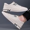 European station new soft leather flat bottom low top sports board shoes casual men's shoes fashion trendy shoes