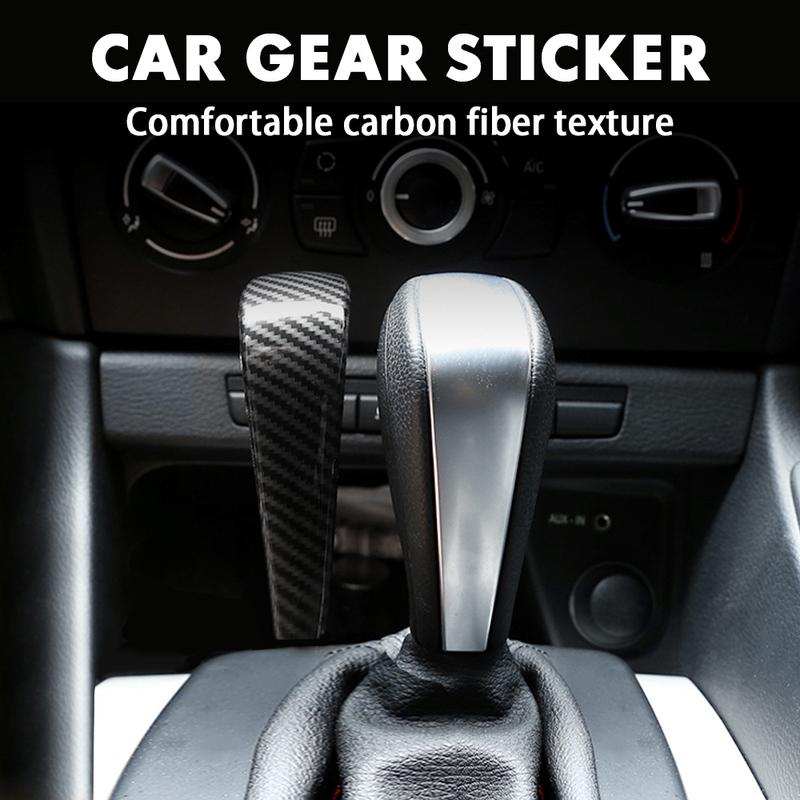 Kohlefaser Auto Schalthebelknauf Abdeckung Schale Schutz Zierleiste Aufkleber für BMW XI 1 3er Serie E91 E90 E93 2006-2012 Zubehör